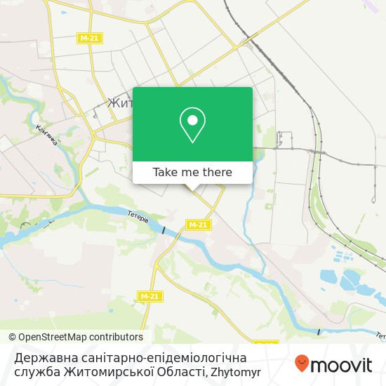 Державна санітарно-епідеміологічна служба Житомирської Області map