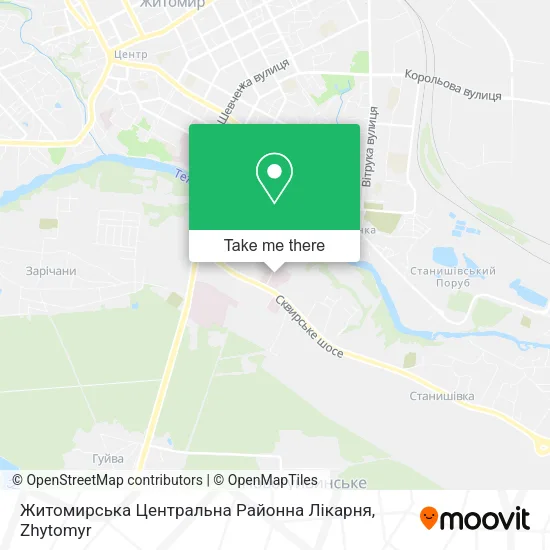 Карта Житомирська Центральна Районна Лікарня