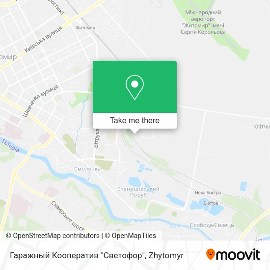 Карта Гаражный Кооператив "Светофор"