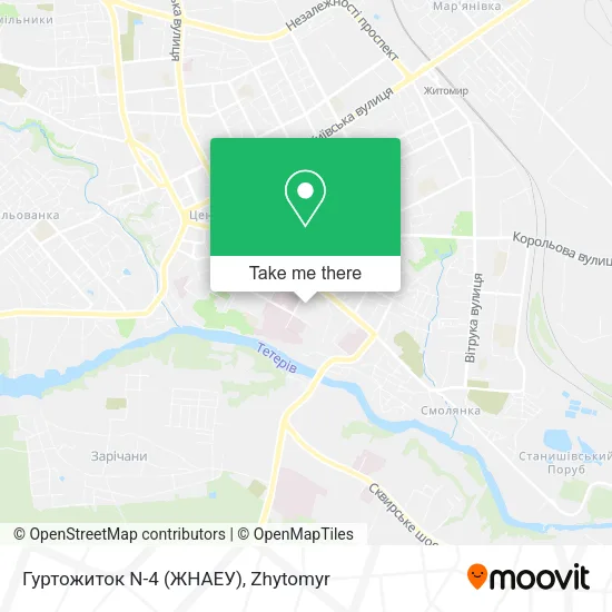 Карта Гуртожиток N-4 (ЖНАЕУ)