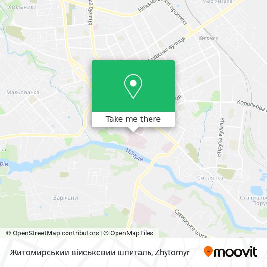 Житомирський військовий шпиталь map