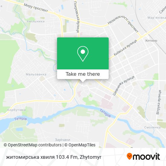 житомирська хвиля 103.4 Fm map