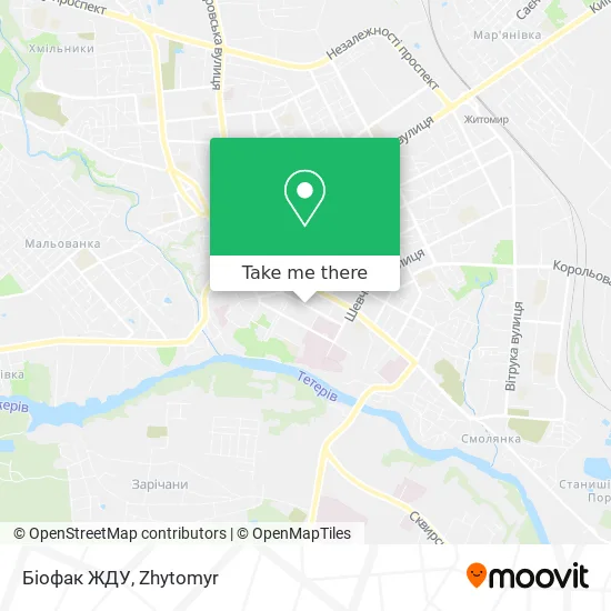 Карта Біофак ЖДУ
