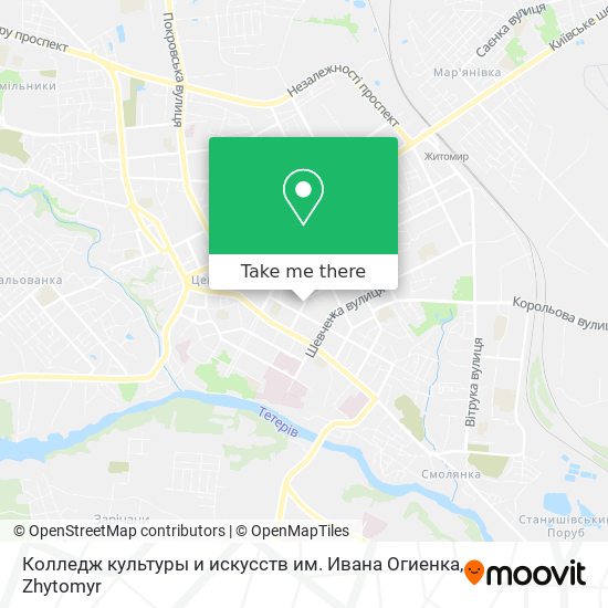 Колледж культуры и искусств им. Ивана Огиенка map