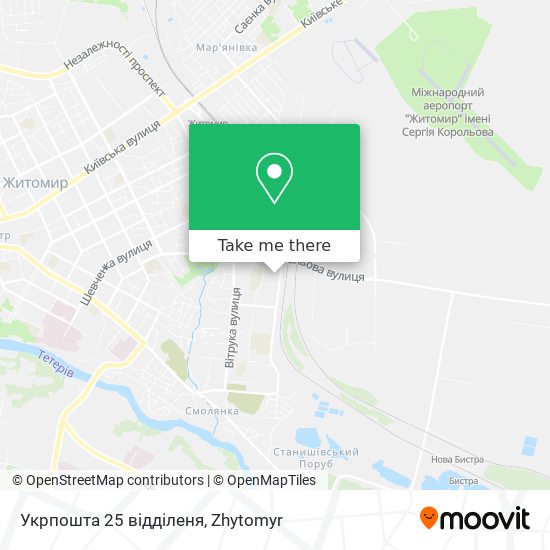 Укрпошта 25 відділеня map