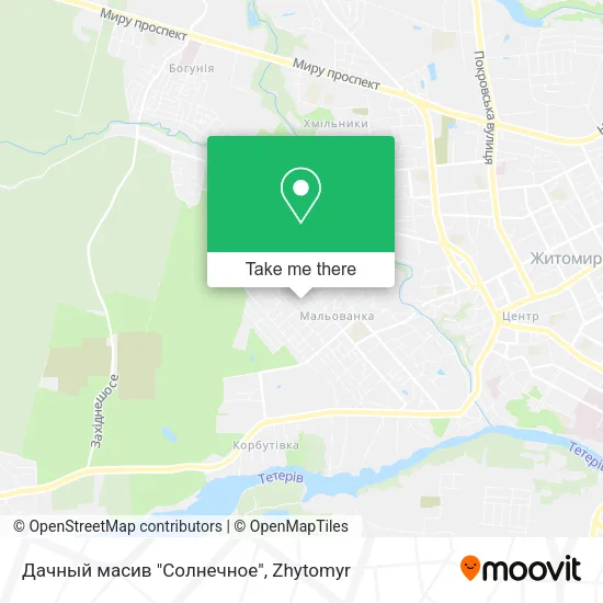 Карта Дачный масив "Солнечное"
