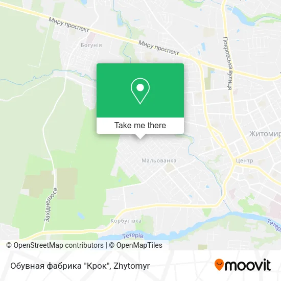 Карта Обувная фабрика "Крок"