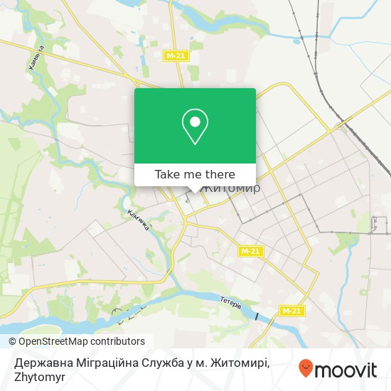 Державна Міграційна Служба у м. Житомирі map