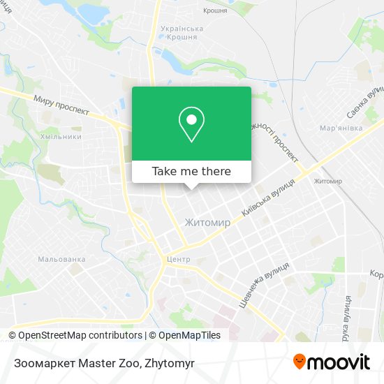 Карта Зоомаркет Master Zoo
