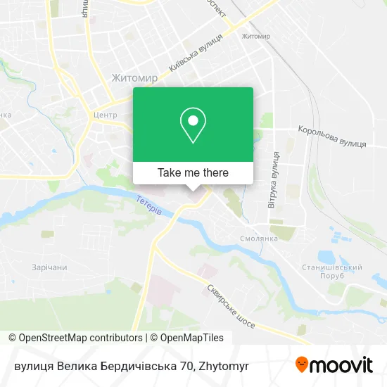 Карта вулиця Велика Бердичівська 70