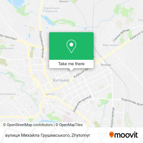Карта вулиця Михайла Грушевського