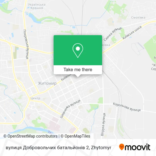 Карта вулиця Добровольчих батальйонів 2