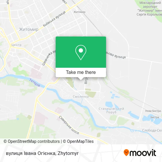 Карта вулиця Івана Огієнка