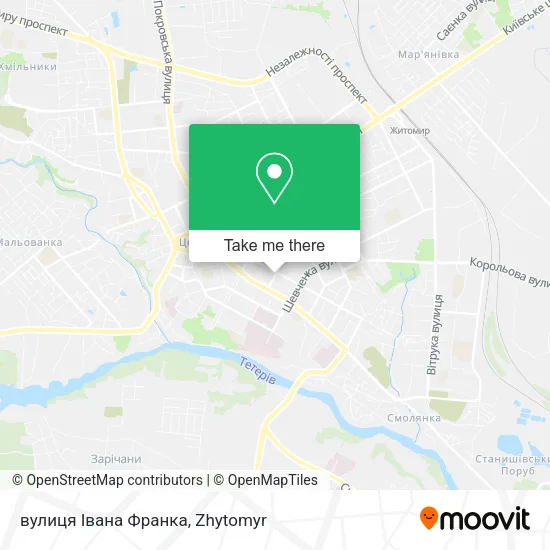 Карта вулиця Івана Франка