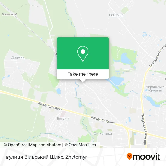 Карта вулиця Вільський Шлях
