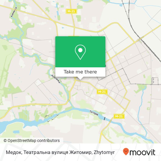 Медок, Театральна вулиця Житомир map