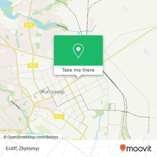 Ecliff, Київська вулиця Житомир map