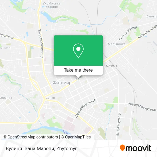 Карта Вулиця Івана Мазепи