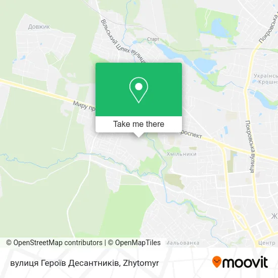 Карта вулиця Героїв Десантників