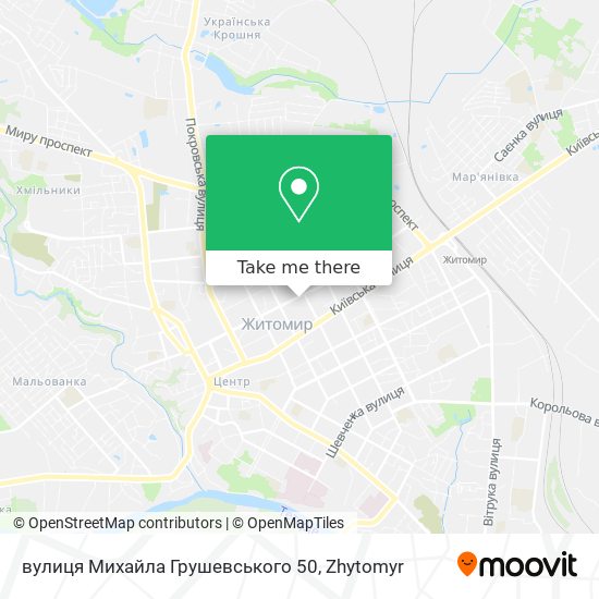 вулиця Михайла Грушевського 50 map