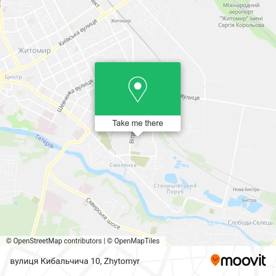 Карта вулиця Кибальчича 10