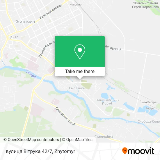 Карта вулиця Вітрука 42/7