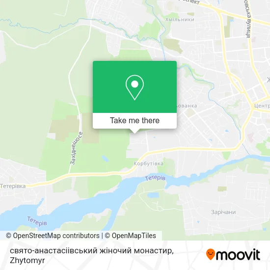 Карта свято-анастасіівський жіночий монастир