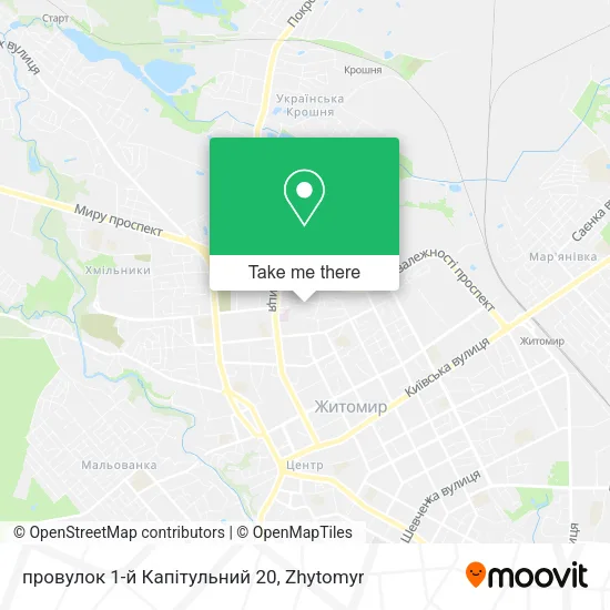 Карта провулок 1-й Капітульний 20