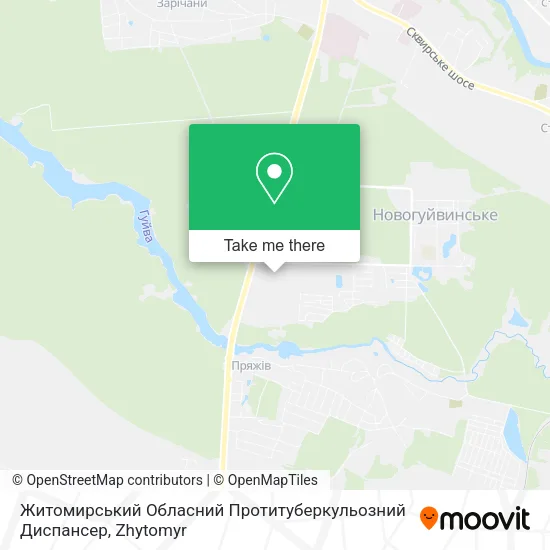 Карта Житомирський Обласний Протитуберкульозний Диспансер