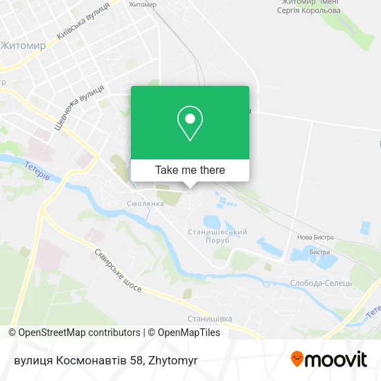 Карта вулиця Космонавтів 58
