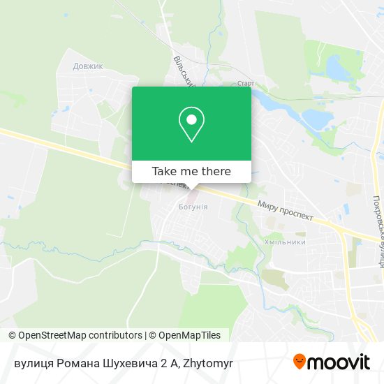Карта вулиця Романа Шухевича 2 А