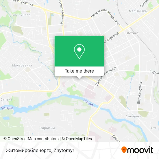 Карта Житомиробленерго