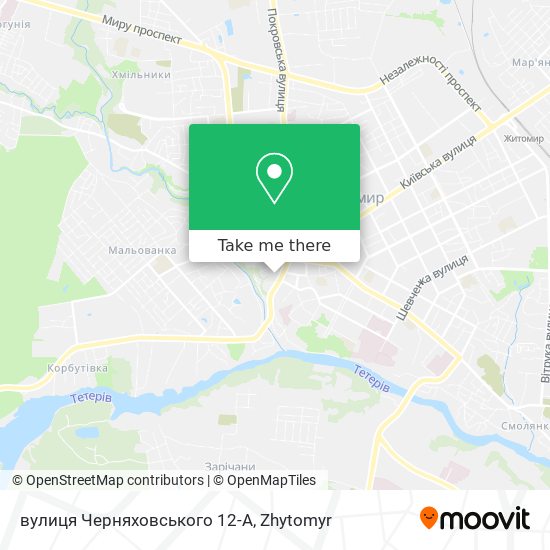 Карта вулиця Черняховського 12-А
