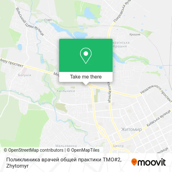 Карта Поликлиника врачей общей практики ТМО#2
