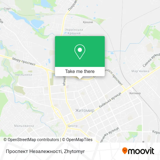 Карта Проспект Незалежності