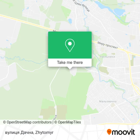 Карта вулиця Дачна