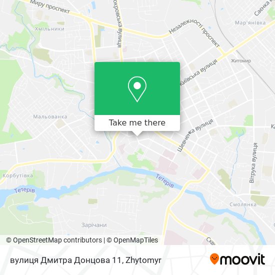 Карта вулиця Дмитра Донцова 11