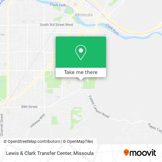Lewis & Clark Transfer Center map