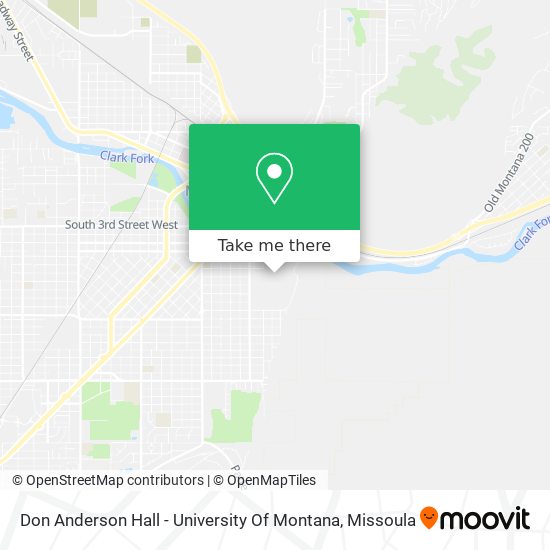 Mapa de Don Anderson Hall - University Of Montana