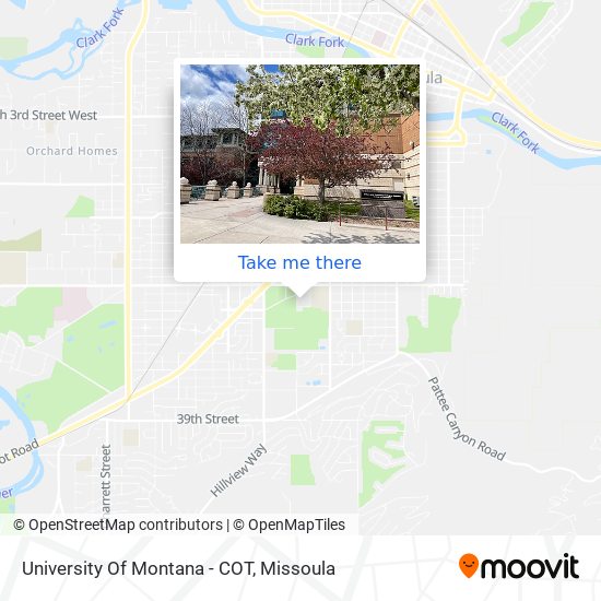 University Of Montana - COT map