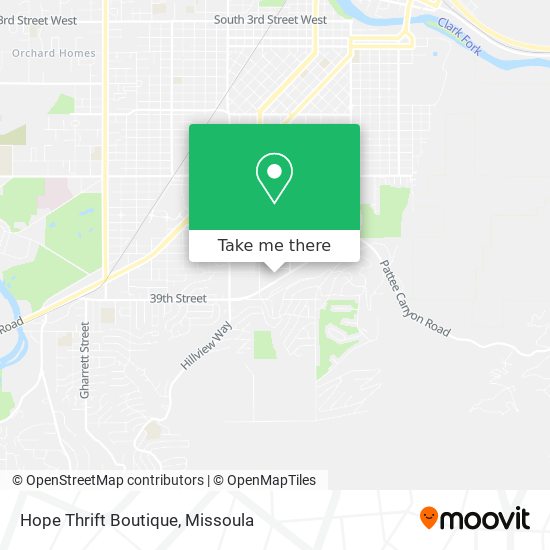 Hope Thrift Boutique map