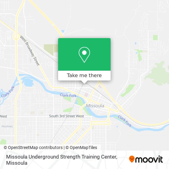 Mapa de Missoula Underground Strength Training Center