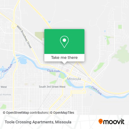 Toole Crossing Apartments map