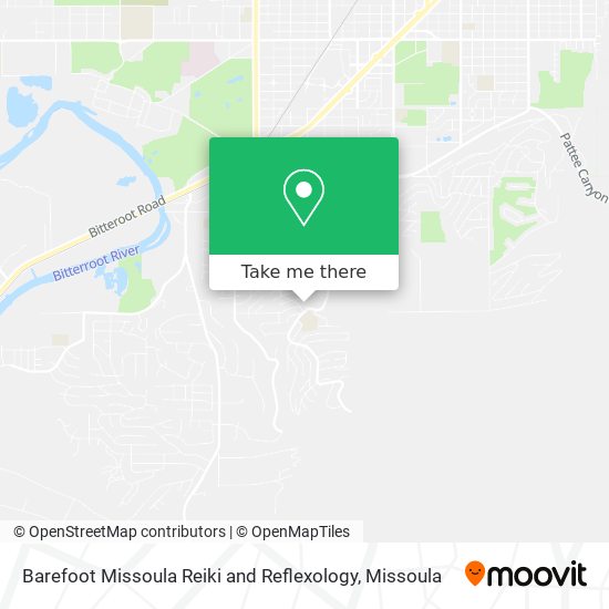 Barefoot Missoula Reiki and Reflexology map