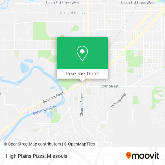 High Plains Pizza map