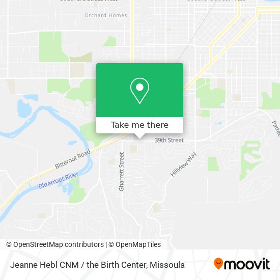 Jeanne Hebl CNM / the Birth Center map