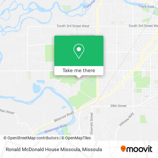 Ronald McDonald House Missoula map