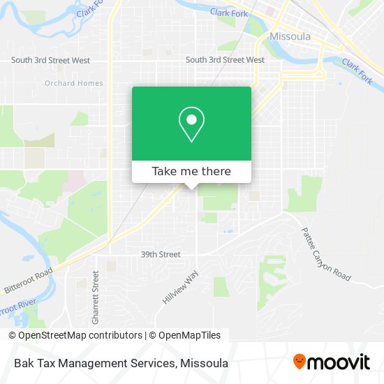 Bak Tax Management Services map