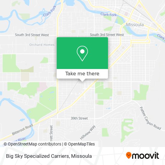 Big Sky Specialized Carriers map