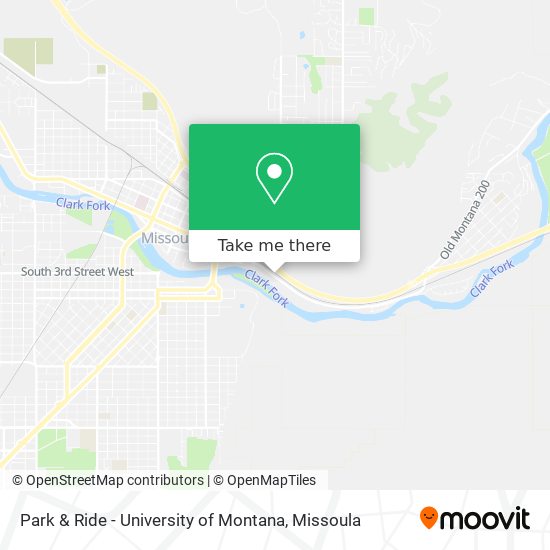 Mapa de Park & Ride - University of Montana